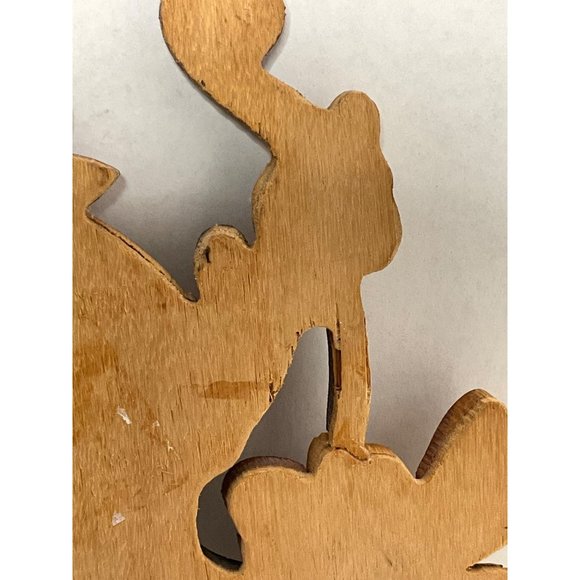 Pair of Disney Minnie Mouse Playing Instrument, Donald Duck Dancing, Wood Intars - Picture 8 of 16